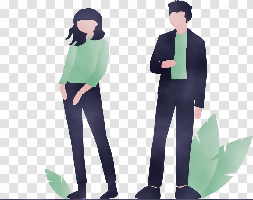 Green Standing Uniform Costume Gesture Transparent PNG