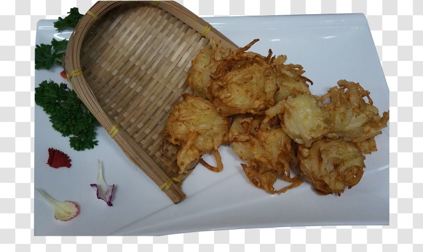 Karaage Tempura Fried Chicken Deep Frying Prawn - Onion Balls Transparent PNG
