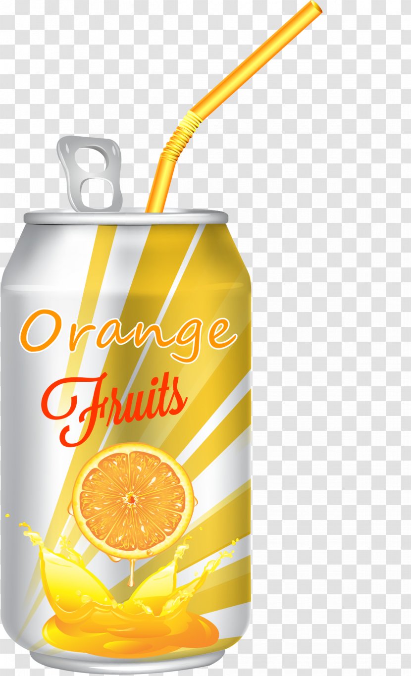 Orange Juice Apple Drink - Soft - Vector Realistic Bottle Of Beverage Cans Transparent PNG