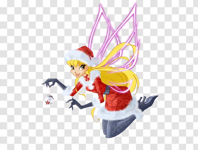 Stella Bloom Christmas Winx On Earth Fairy - Club Transparent PNG