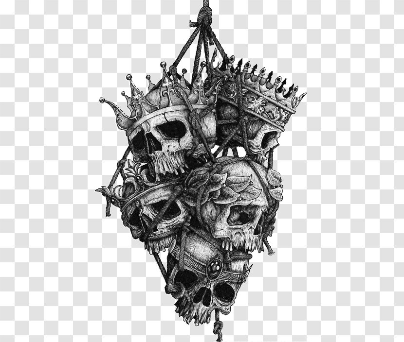Human Skull Symbolism Tattoo Crown Head - Sleeve Transparent PNG
