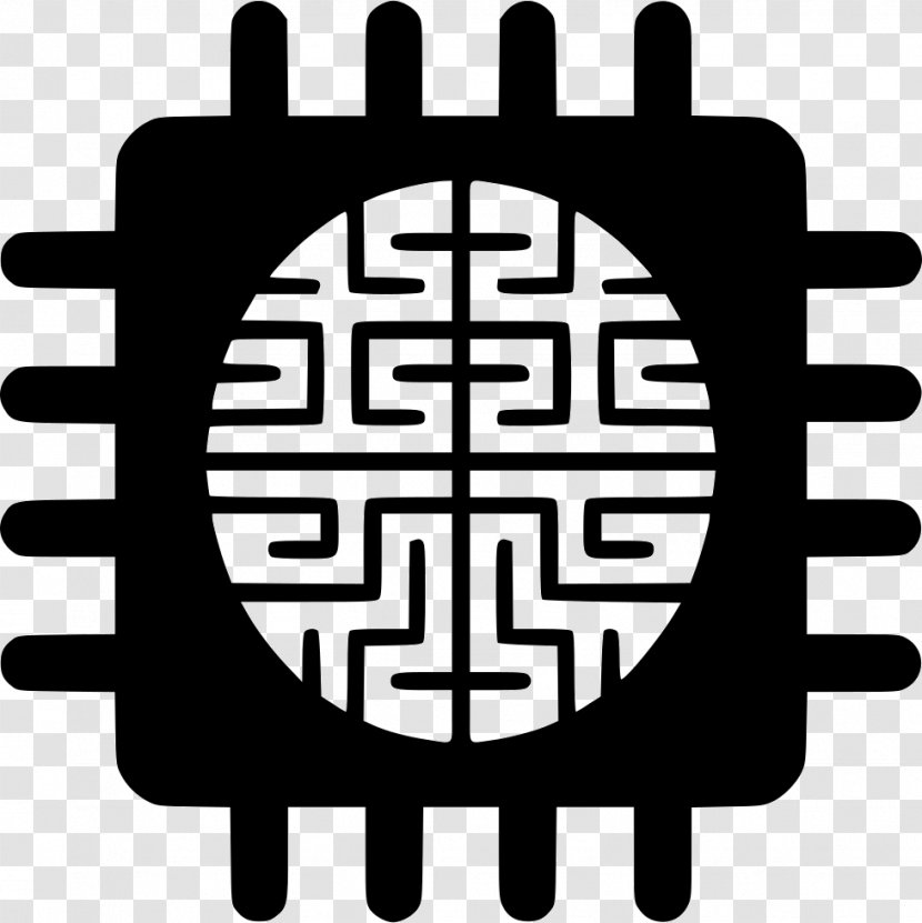Artificial Brain Intelligence - Black And White Transparent PNG