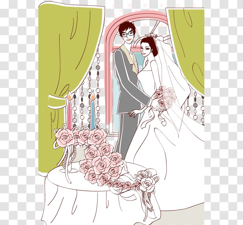 Illustration Wedding - Flower - Tree Transparent PNG