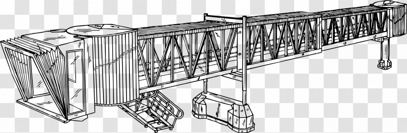 Jet Bridge Airplane Aircraft Airport - Structure Transparent PNG