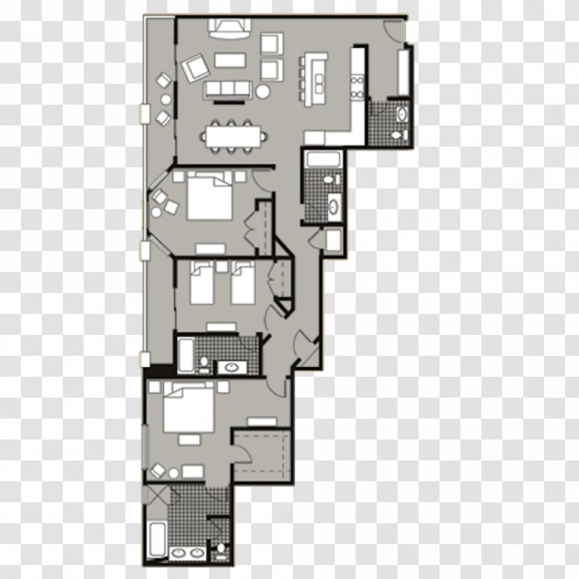 Floor Plan Square Meter - Angle Transparent PNG