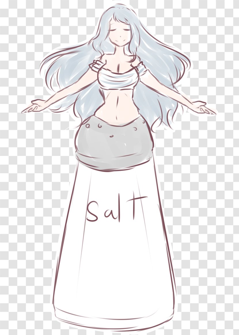 Fairy Clothing Line Art Sketch - Frame Transparent PNG