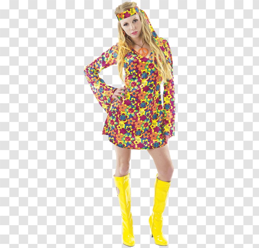 Costume 1960s Dress Clothing Hippie Transparent PNG