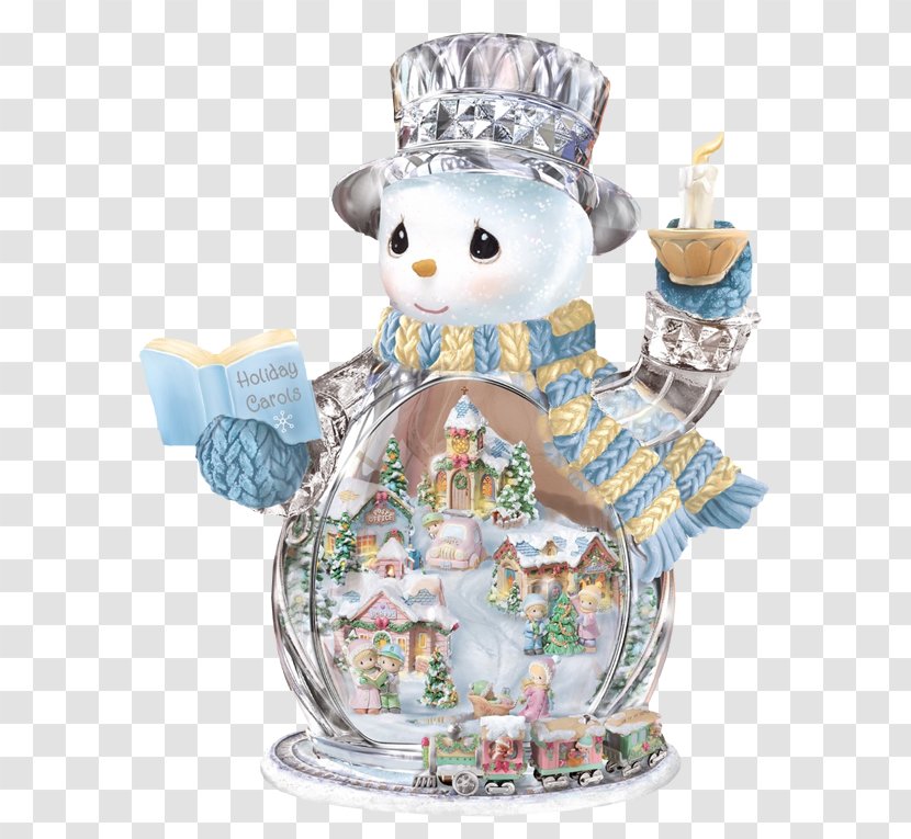 Figurine Snowman Thomas Kinkade Painter Of Light Santa Claus Christmas - Photography Transparent PNG