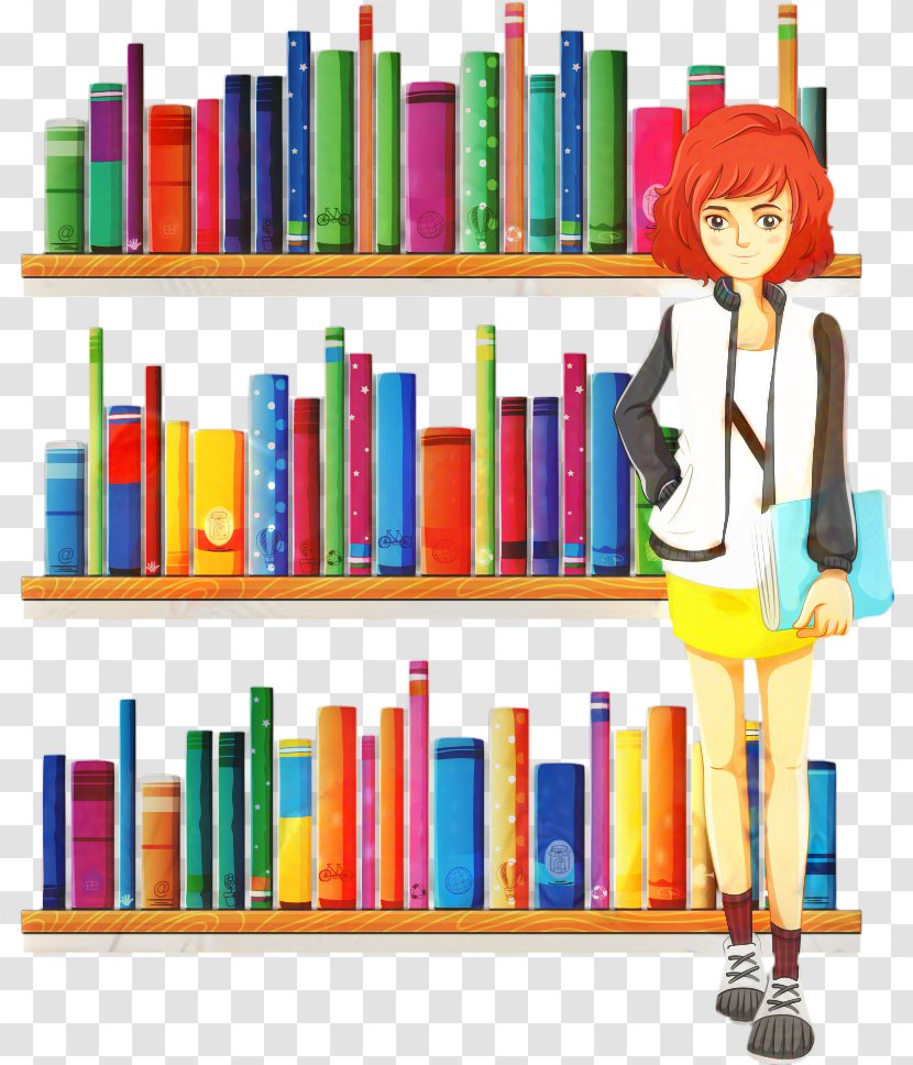 Cartoon School - Bookcase - Furniture Shelving Transparent PNG