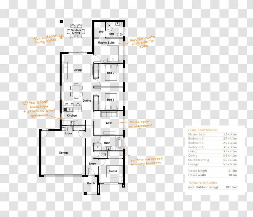 Floor Plan Furniture Line - Area Transparent PNG