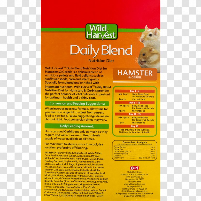 Nutrient Nutrition Diet Gerbil Food - Facts Label - Corn Flakes Transparent PNG