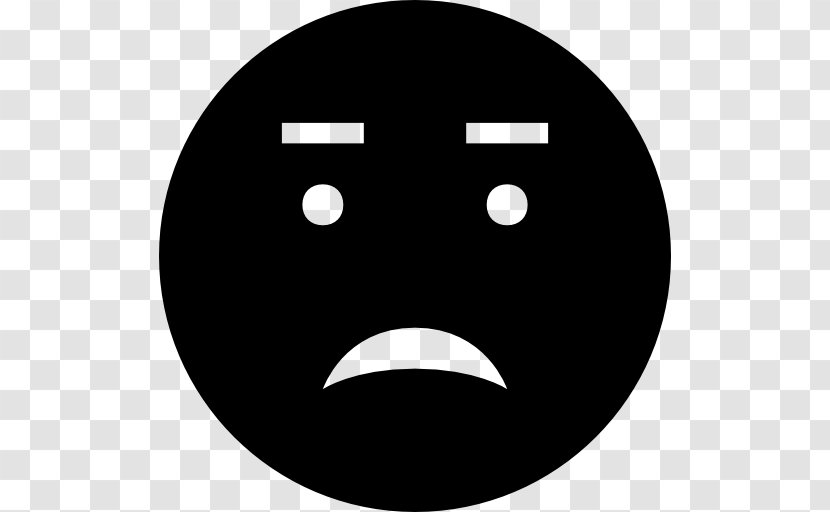 Emoticon Sadness Face Smiley - Monochrome Photography Transparent PNG