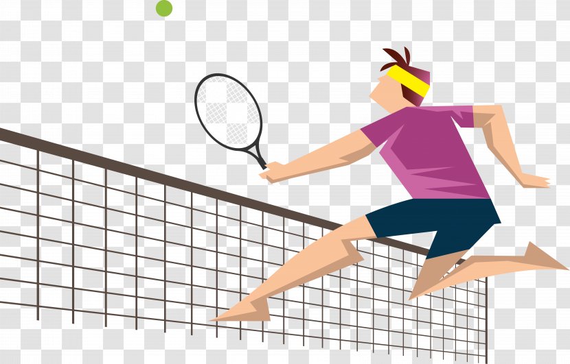 Euclidean Vector Tennis Player Download - Centre Transparent PNG