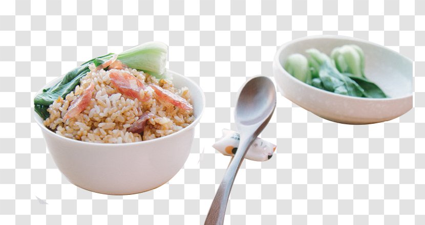 Bacon Cooked Rice Fried Pilaf Asian Cuisine - Side Dish Transparent PNG