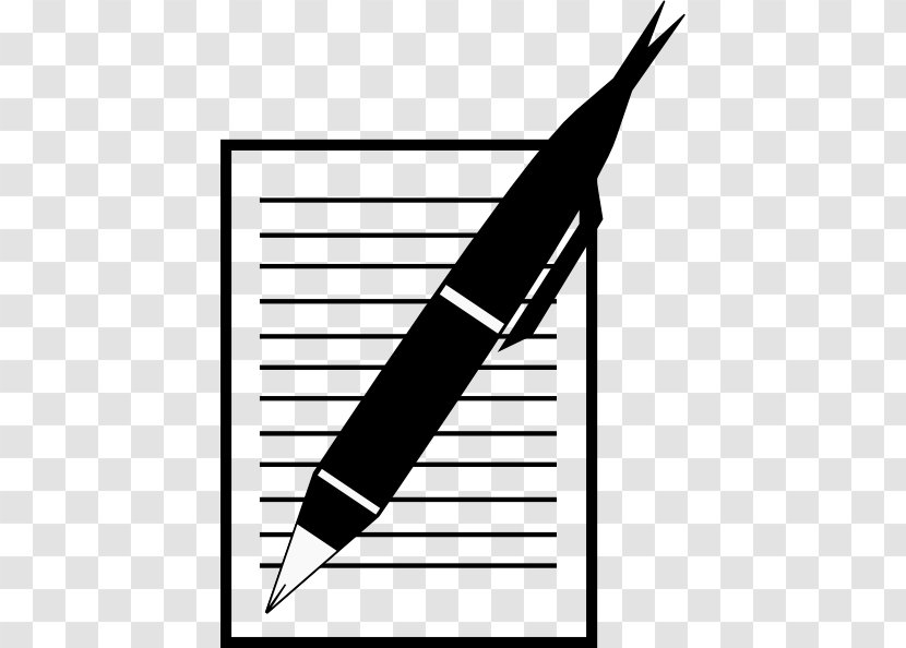 Paper Writing Pen Clip Art - Monochrome Photography - Fancy Transparent PNG