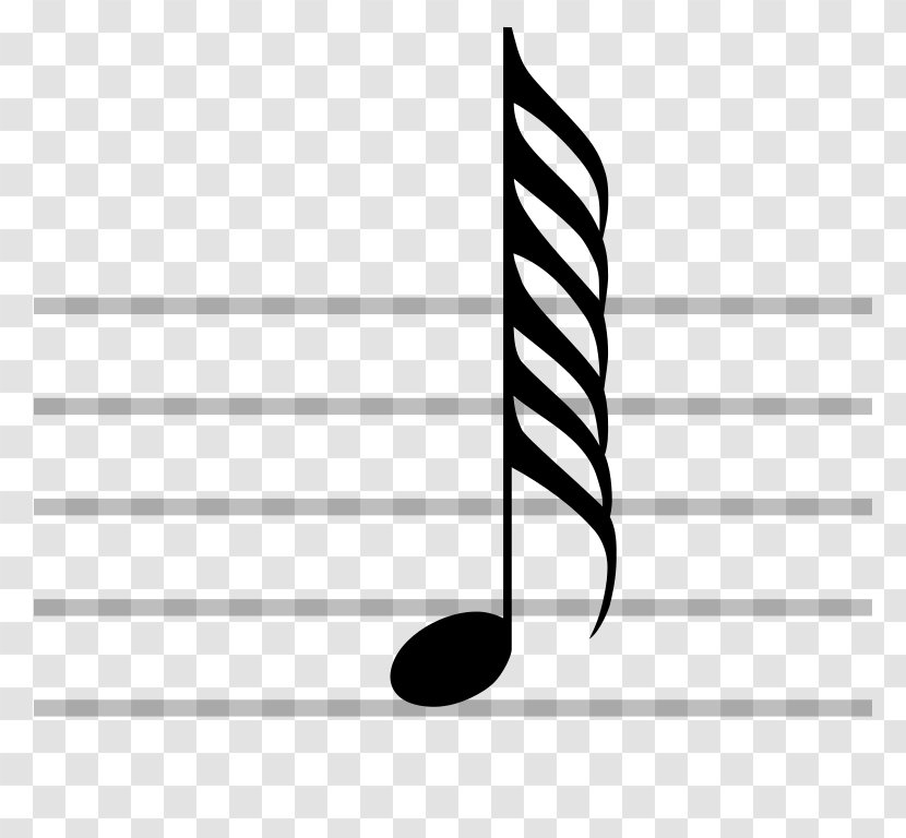 Thirty-second Note Musical Two Hundred Fifty-sixth Twenty-eighth - Cartoon Transparent PNG