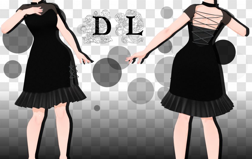 Little Black Dress Clothing Formal Wear MikuMikuDance - Silhouette Transparent PNG