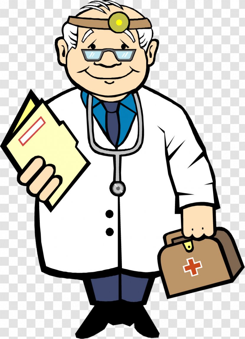 Free Content Physician Clip Art - Presentation - Cartoon Old Doctor Transparent PNG