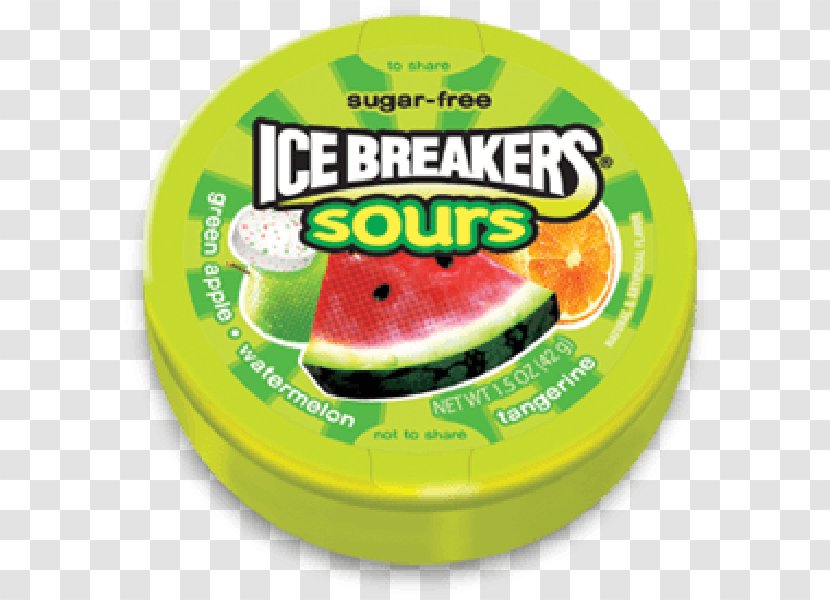 Fruit Sours Chewing Gum Ice Breakers Flavor - Melon Transparent PNG