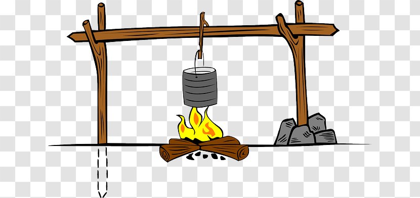 Camp Cooking Clip Art Outdoor Camping - Campfire - Fire Transparent PNG