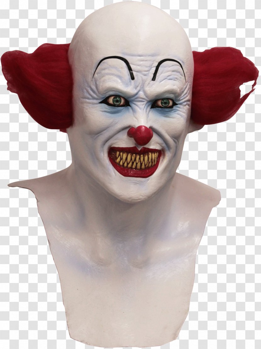 It Evil Clown Halloween Costume Mask - Bozo The - Pennywise Transparent PNG