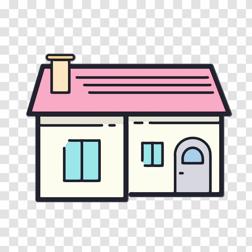 Line Clip Art House Roof Shed - Home - Building Facade Transparent PNG