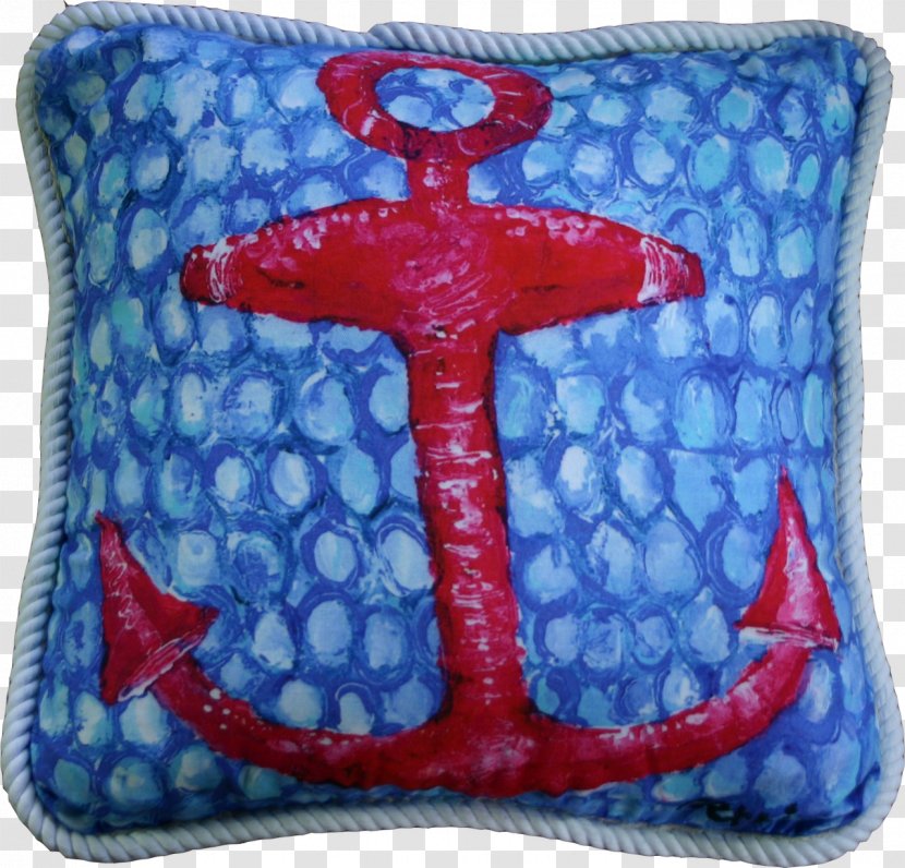 Throw Pillows Cushion Living Room - Pillow - Blue Anchor Transparent PNG