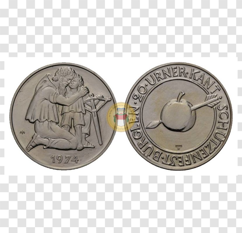 Coin Portuguese Escudo Silver Medal - Bimetallic Transparent PNG