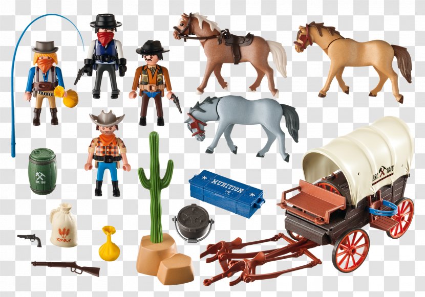 American Frontier Playmobil Cowboy Toy Horse - Like Mammal Transparent PNG