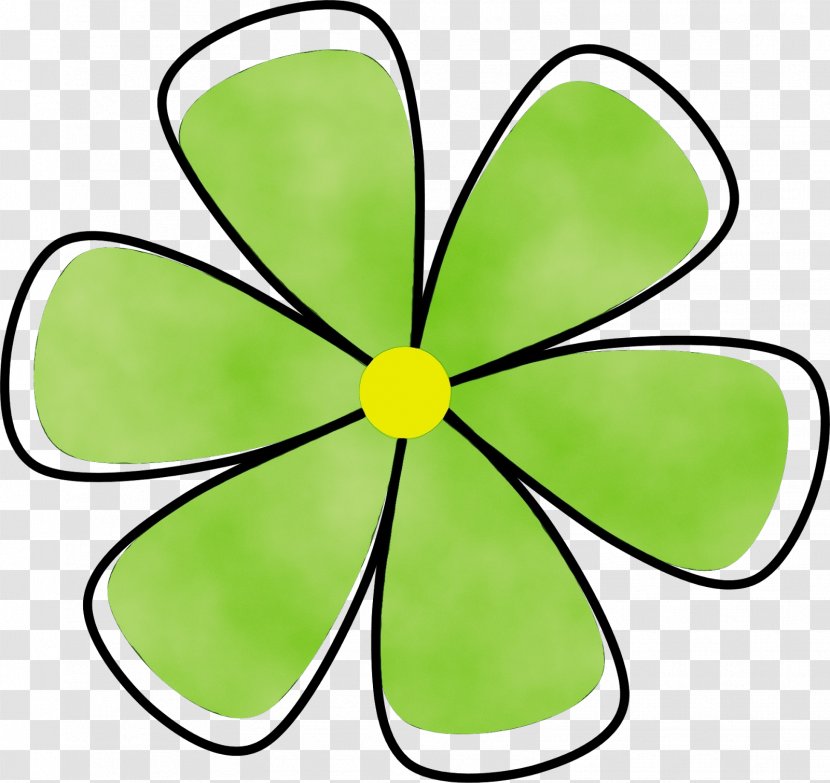 Green Clip Art Yellow Leaf Symbol - Petal - Plant Transparent PNG