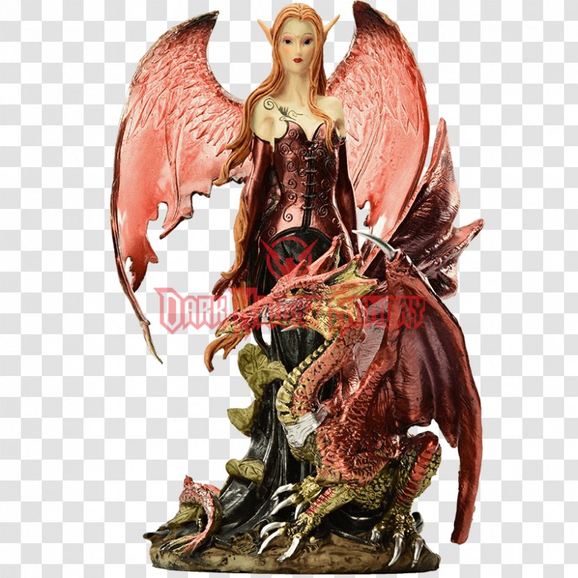 Fairy Statue Figurine Elf Dragon - Dungeons Dragons Transparent PNG