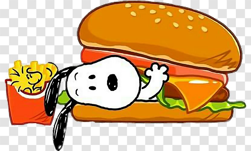 Snoopy Hamburger Fast Food Peanuts French Fries - Humberger Transparent PNG