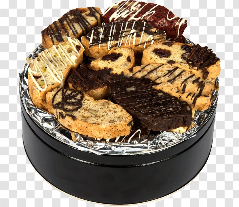 Biscotti Chocolate Brownie Bakery Dessert Biscuits - Food - Baking Tin Transparent PNG
