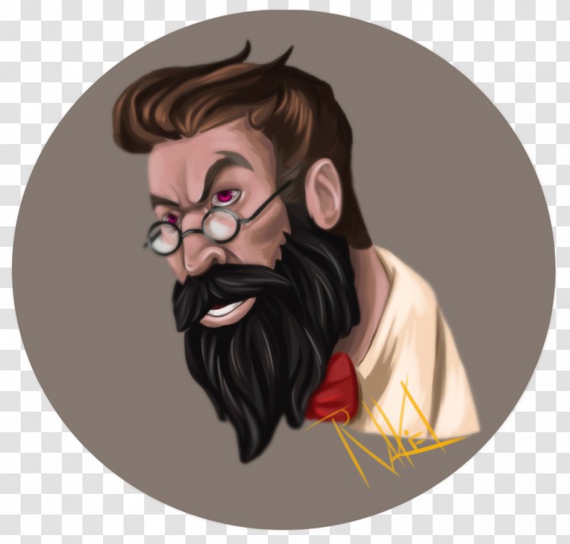 Beard Moustache Cartoon Character Fiction - Fictional Transparent PNG