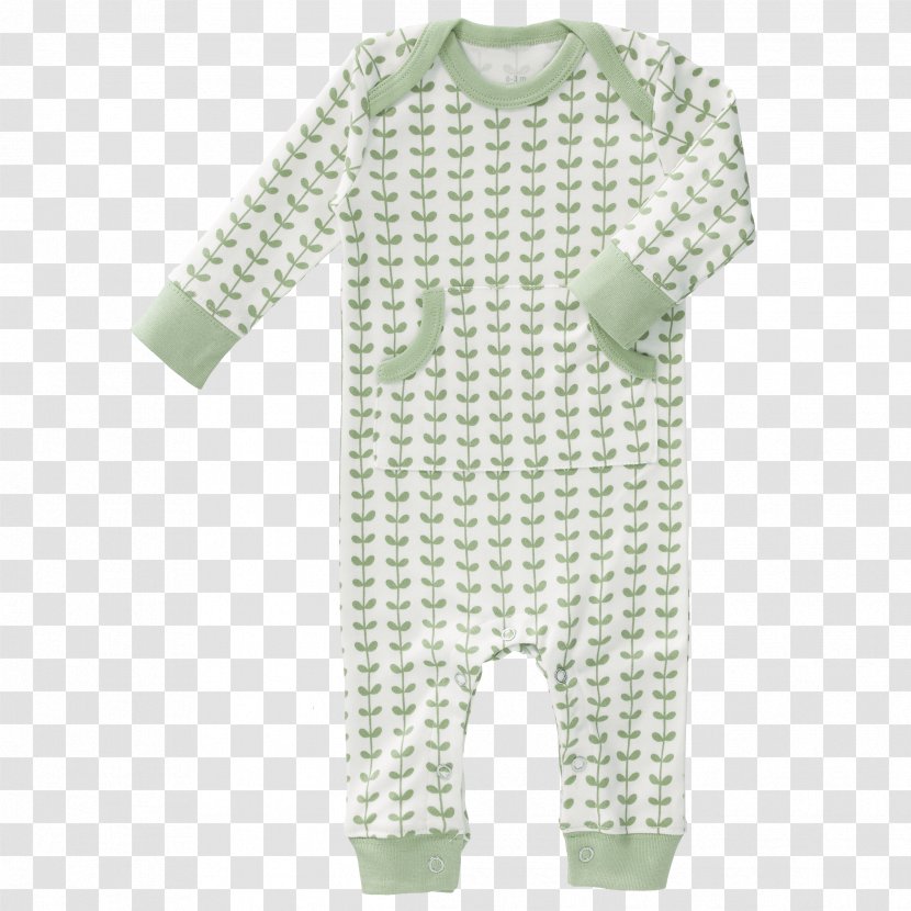 Fresk Pyjama Leaves Mint 0-3 Months Cotton FRESK Kinder In Gr. 74/80 Rosa Pajamas Cardigan Croisé Bébé En Coton Bio 'Leaves' - Child - Outerwear Transparent PNG