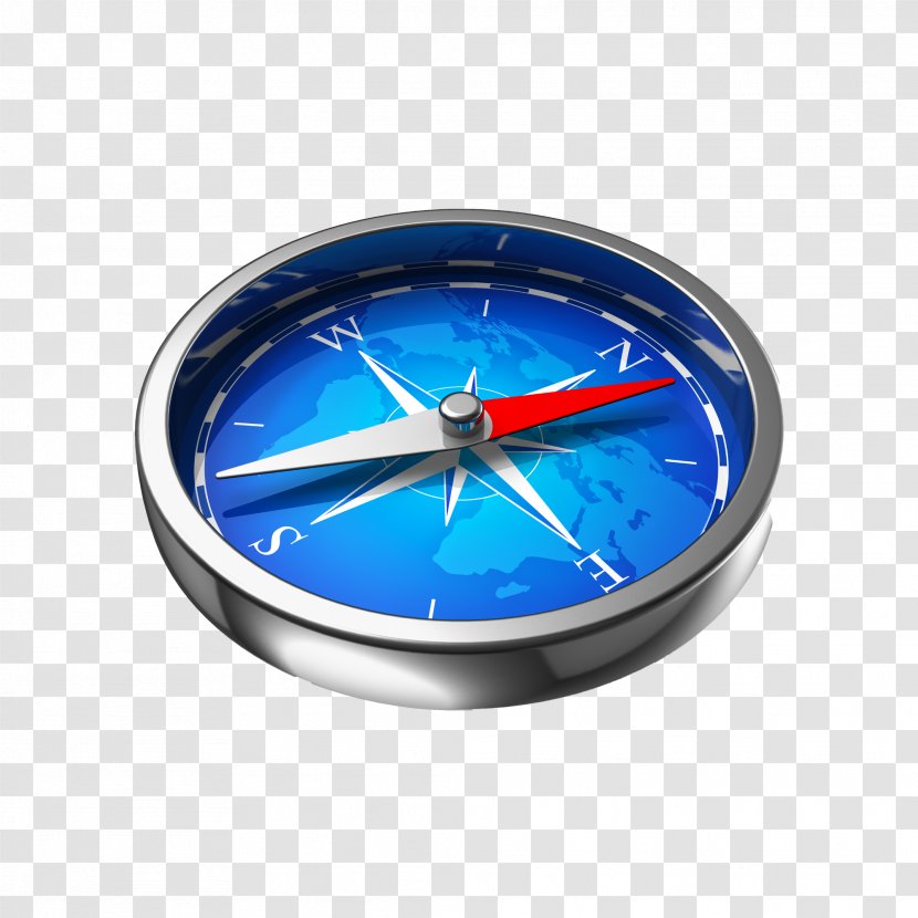 Compass North Stock Photography - South - Free Blue To Pull Material Transparent PNG