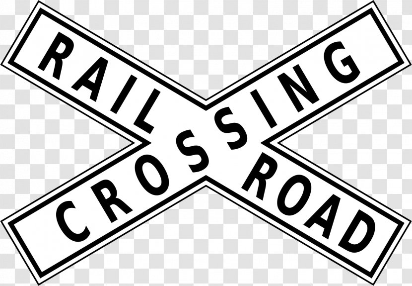 Rail Transport Australia Crossbuck Level Crossing Traffic Sign - Area - Railroad Tracks Transparent PNG