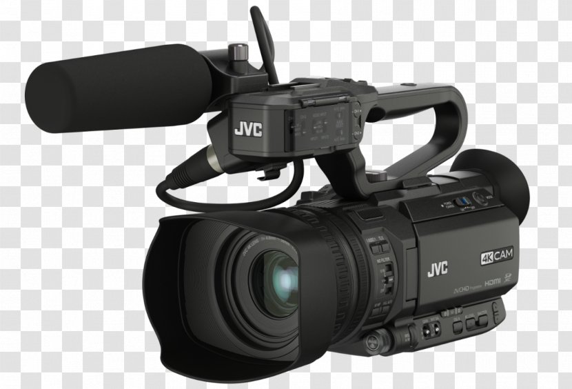 Video Cameras 4K Resolution JVC Ultra-high-definition Television - Lens - Camera Transparent PNG