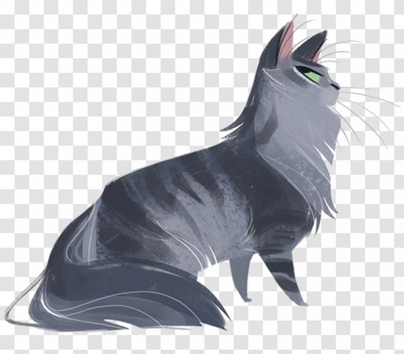 Abyssinian Maine Coon Kitten Drawing Warriors - Snout - Gray Illustration Transparent PNG