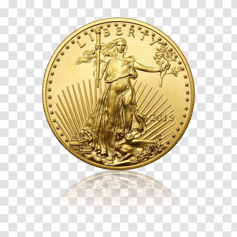 Gold Coin American Eagle - Brass - Usa Transparent PNG