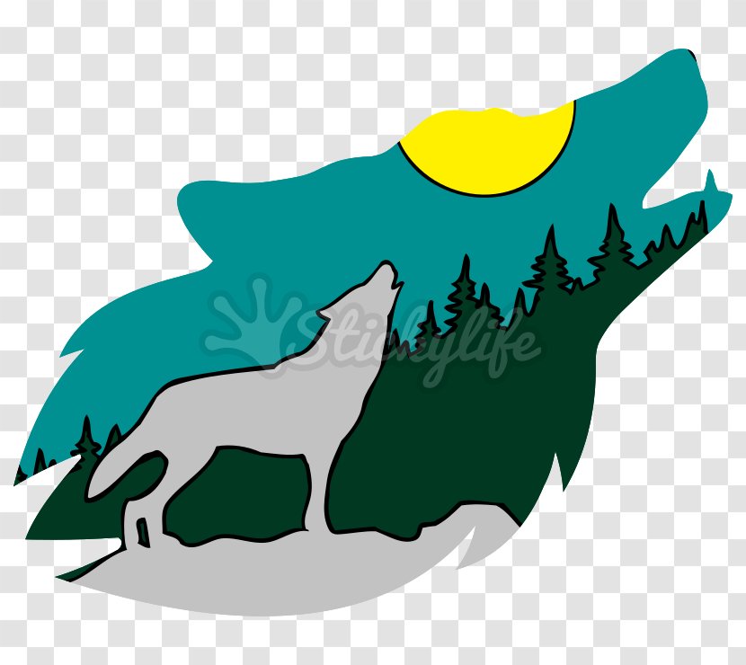 Dog Green Silhouette Clip Art - Wolf Spirit Transparent PNG