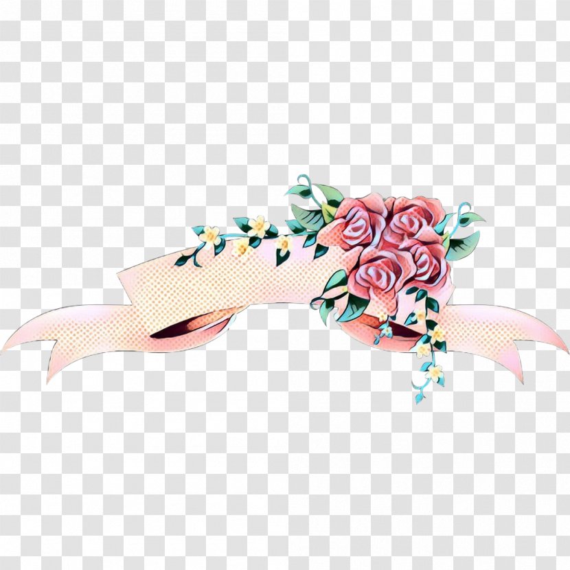 Pink Flower Cartoon - Headpiece - Bracelet Bouquet Transparent PNG