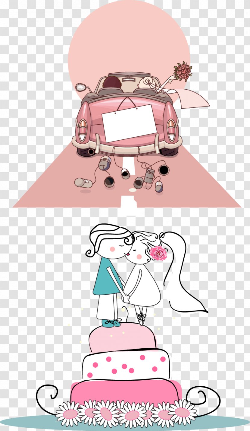 Wedding Cake Invitation Car - Souvenir - Married Transparent PNG