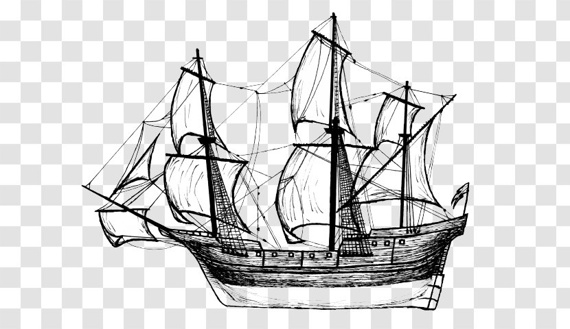 Boat Cartoon - Barque - Sailboat Clipper Transparent PNG
