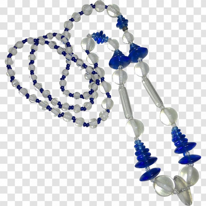 Cobalt Blue Bead Bracelet Gemstone Necklace Transparent PNG