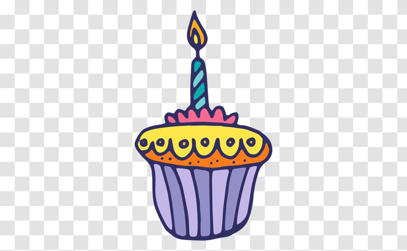 Birthday Cake Cupcake Candle - Happy To You Transparent PNG