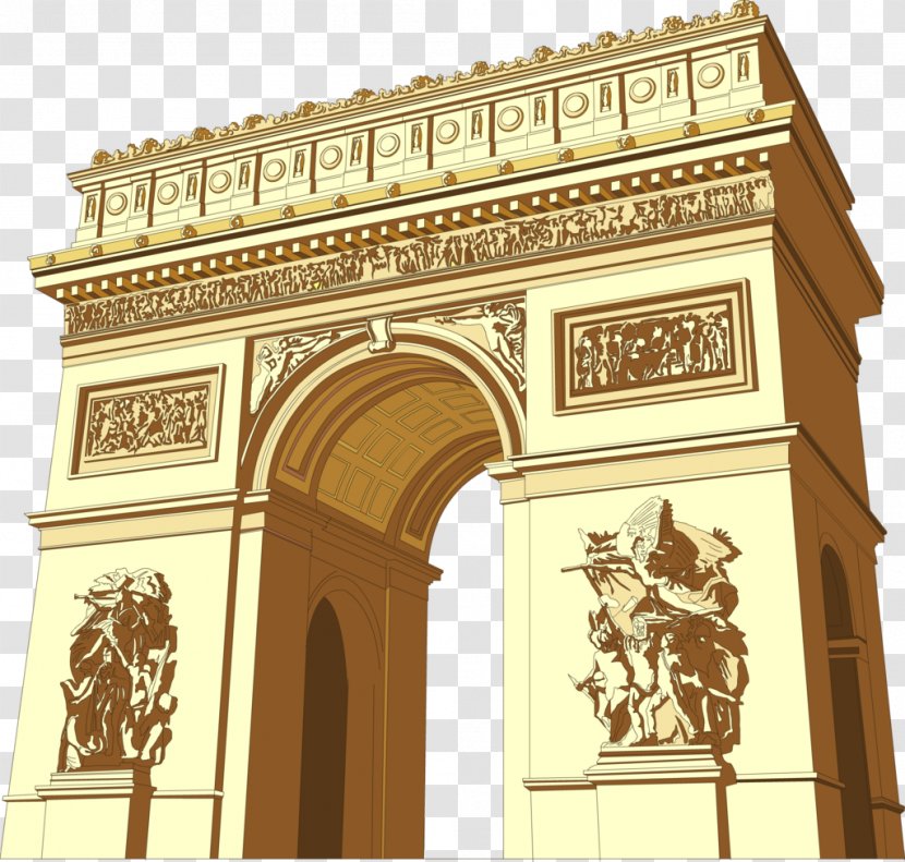 Arc De Triomphe Arch Of Titus Landmark Triumphal - Facade - Paris Landmarks Transparent PNG