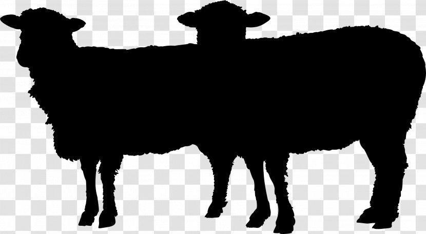 Sheep Cattle Goat Mammal Clip Art - Silhouette Transparent PNG