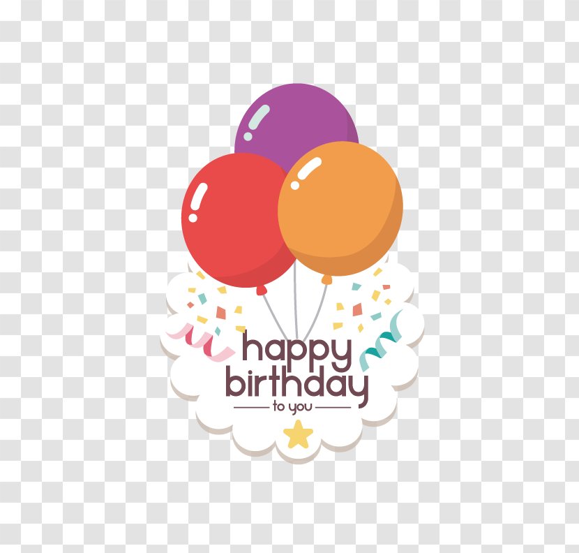 Balloon Birthday Clip Art - Cake - Vector Happy Balloons Transparent PNG