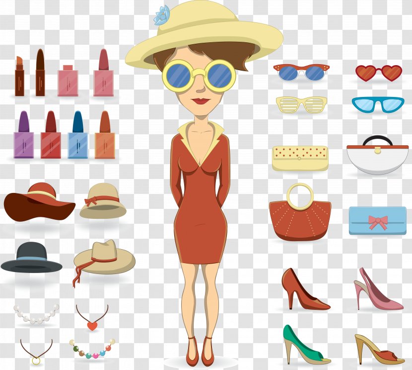 Sunglasses Fashion Illustration - Hat - Vector Fashionable Women Transparent PNG